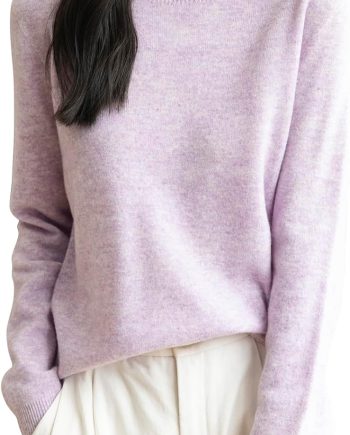 Women's 100% Merino Wool 2025 Fall Winter  Ready to Wear Long Sleeve Seamless Knit Crewneck Sweater