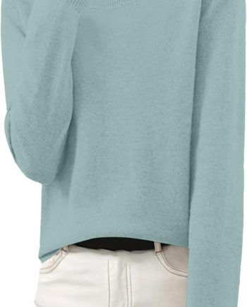 Cashmere Sweaters for Women Crew Neck Long Sleeve Knitted Pullover Sweater Warm Fall Winter Women's Cashmere Sweater