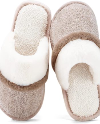 Cozy Slippers for Women Indoor and Outdoor Fuzzy House Shoes with Memory Foam Anti-Skid Sole Gifts for Women Mom Ladies