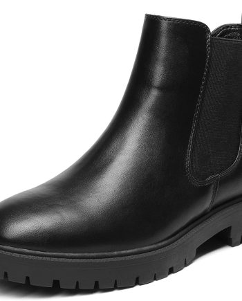 Women's Low Heel Chelsea Ankle Boots Fashion Slip On Elastic Fall Booties Shoes