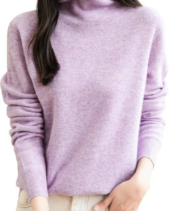 Women's 100% Merino Wool Seamless Sweater Turtleneck  Ready to Wear Long Sleeve Knitted Pullover Tops