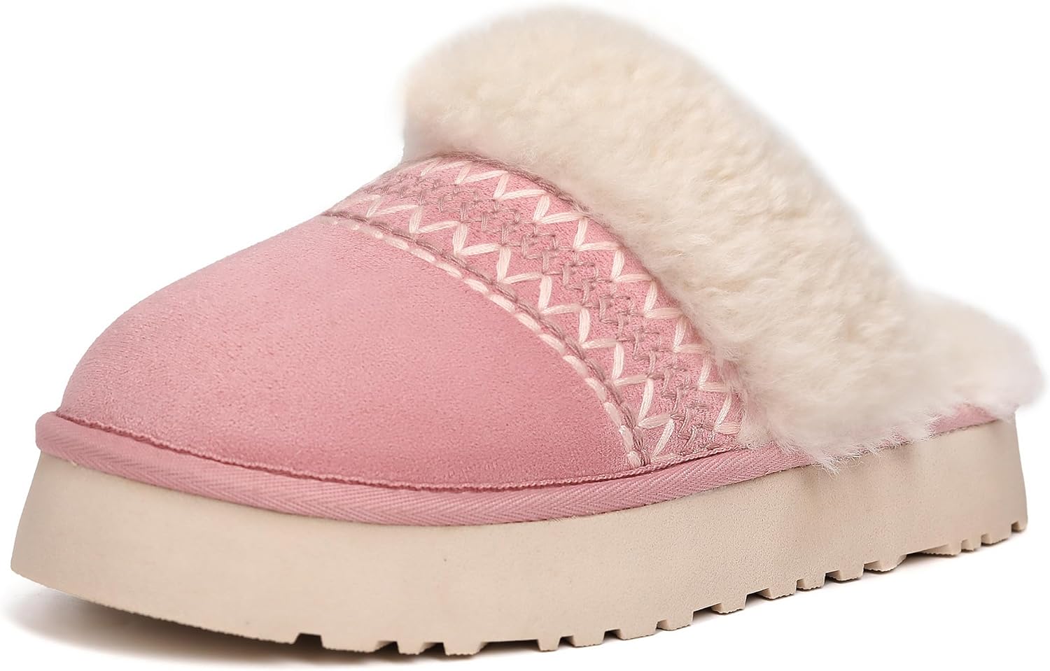 Slippers for Women, Winter House Slippers Indoor Outdoor, Fuzzy Platform Slippers Womens